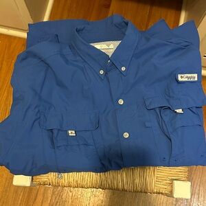 Columbia Men's Cobalt Blue Lightweight Outdoor Shirt Jacket